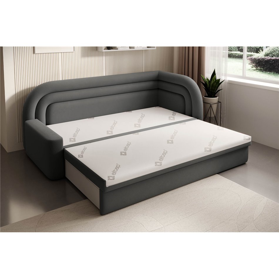Sofa bed Elfabilo R, sleeping function, Sola 6, grey, H80x86x223cm