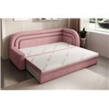 Sofa bed Elfabilo R, sleeping function, Touch 24, textured velvet, pink, H80x86x223cm