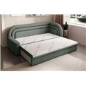 Sofa bed Elfabilo R, sleeping function, Touch 100, textured velvet, green, H80x86x223cm