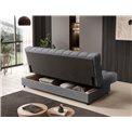 Sofa bed Elclareta, sleeping function, Poco 04,, grey, H96x95x197cm