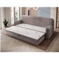 Sofa bed Elioss, sleeping function, Tabbris 22, brown, H87x89x236cm