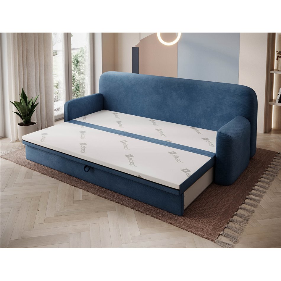 Sofa bed Elioss, sleeping function, Tabbris 40, blue, H87x89x236cm