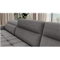 U shape sofa Elberto L, sleeping function, Toscany 03, velvet, grey, H100x165x306cm