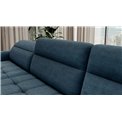 U shape sofa Elberto L, sleeping function, Toscany 40, velvet, blue, H100x165x306cm