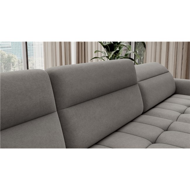 U shape sofa Elberto R, sleeping function, Raquel 04, grey, H100x165x306cm