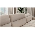 U shape sofa Elberto R, sleeping function, Raquel 18, beige, H100x165x306cm