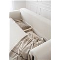Sofa bed Elcadova Black, sleeping function, Jaffray 01, white, H97x97x244cm