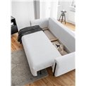Sofa bed Elcadova Black, sleeping function, Royal 03, bouclé, grey, H97x97x244cm