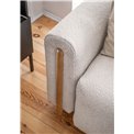 Sofa bed Elcadova Oak, sleeping function, Royal 18, bouclé, beige, H97x97x244cm