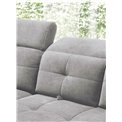 Corner sofa Elinferne L, sleeping function, Raquel 04, grey, H107x210x297cm