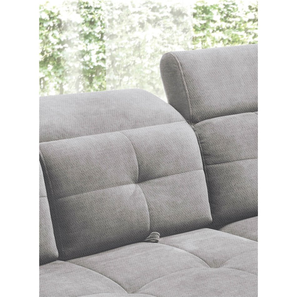 Corner sofa Elinferne R, sleeping function, Raquel 04, grey, H107x210x297cm
