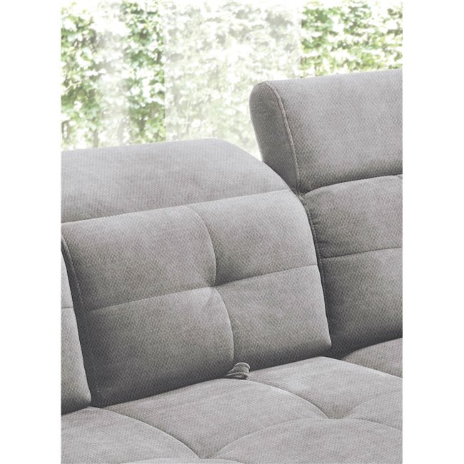 Corner sofa Elinferne R, sleeping function, Raquel 04, grey, H107x210x297cm