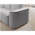 Corner sofa Elume L, sleeping function, Amore 03, Paros 05, bouclé, grey, H88x190x287cm