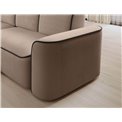 Corner sofa Elume L, sleeping function, Amore 18, Velvetmat 22, bouclé, cream, H88x190x287cm