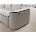 Corner sofa Elume L, sleeping function, Royal 01, Velvetmat 40, bouclé, white, H88x190x287cm