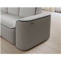 Corner sofa Elume L, sleeping function, Royal 03, Velvetmat 4, bouclé, grey, H88x190x287cm