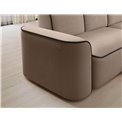 Corner sofa Elume R, sleeping function, Royal 18, Velvetmat 22, bouclé, beige, H88x190x287cm