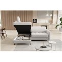 Corner sofa Elbare L, sleeping function, Royal 01, bouclé, white, H100x160x208cm