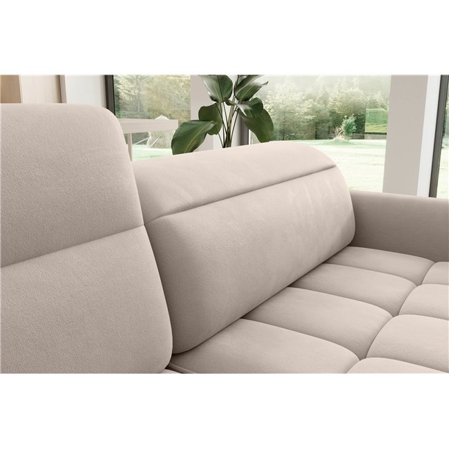Corner sofa Elbare L, sleeping function, Sola 18, beige, H100x160x208cm
