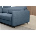 Corner sofa Elbare L, sleeping function, Raquel 40, dark blue, H100x160x208cm