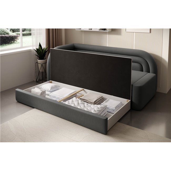 Sofa bed Elfabilo L, sleeping function, Sola 6, grey, H80x86x223cm