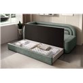 Sofa bed Elfabilo L, sleeping function, Touch 100, textured velvet, green, H80x86x223cm