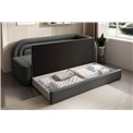 Sofa bed Elfabilo R, sleeping function, Sola 6, grey, H80x86x223cm