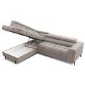 Corner sofa Elferucce L, sleeping function, Paros 02, beige, H93x200x276cm
