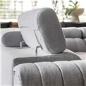 U shape sofa Elouis R, sleeping function, Rekta 100, velvet, grey, H92x202x347cm