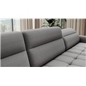 U shape sofa Elberto R, sleeping function, Manhattan 03, velvet, grey, H100x165x306cm