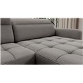 U shape sofa Elberto R, sleeping function, Raquel 04, grey, H100x165x306cm