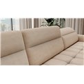 U shape sofa Elberto R, sleeping function, Toscany 18, velvet, beige, H100x165x306cm