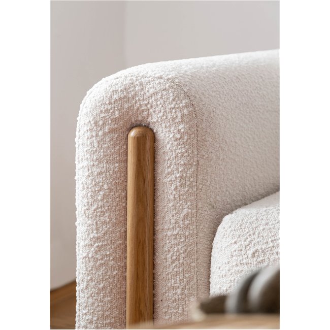 Sofa bed Elcadova Oak, sleeping function, Jaffray 18, beige, H97x97x244cm