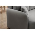 Corner sofa Elhandson R, sleeping function, Sola 4, grey, H89x150x206cm