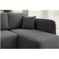 Corner sofa Elhandson R, sleeping function, Sola 6, dark grey, H89x150x206cm