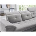 Corner sofa Elinferne R, sleeping function, Raquel 04, grey, H107x210x297cm