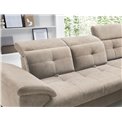 Угловой диван Elinferne R, раздвижной, Relax 20, бархат, бежевый, H107x210x297см