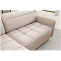 Corner sofa Elbare L, sleeping function, Raquel 18, beige, H100x160x208cm