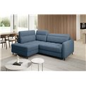 Corner sofa Elbare L, sleeping function, Raquel 40, dark blue, H100x160x208cm
