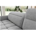 Corner sofa Elbare R, sleeping function, Raquel 04, grey, H100x160x208cm