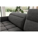 Corner sofa Elbare R, sleeping function, Raquel 05, dark grey, H100x160x208cm