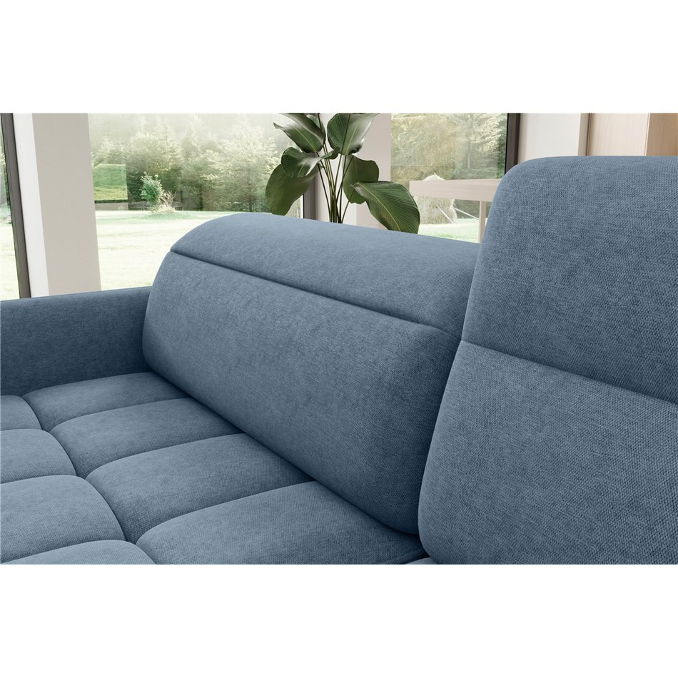 Corner sofa Elbare R, sleeping function, Raquel 40, dark blue, H100x160x208cm