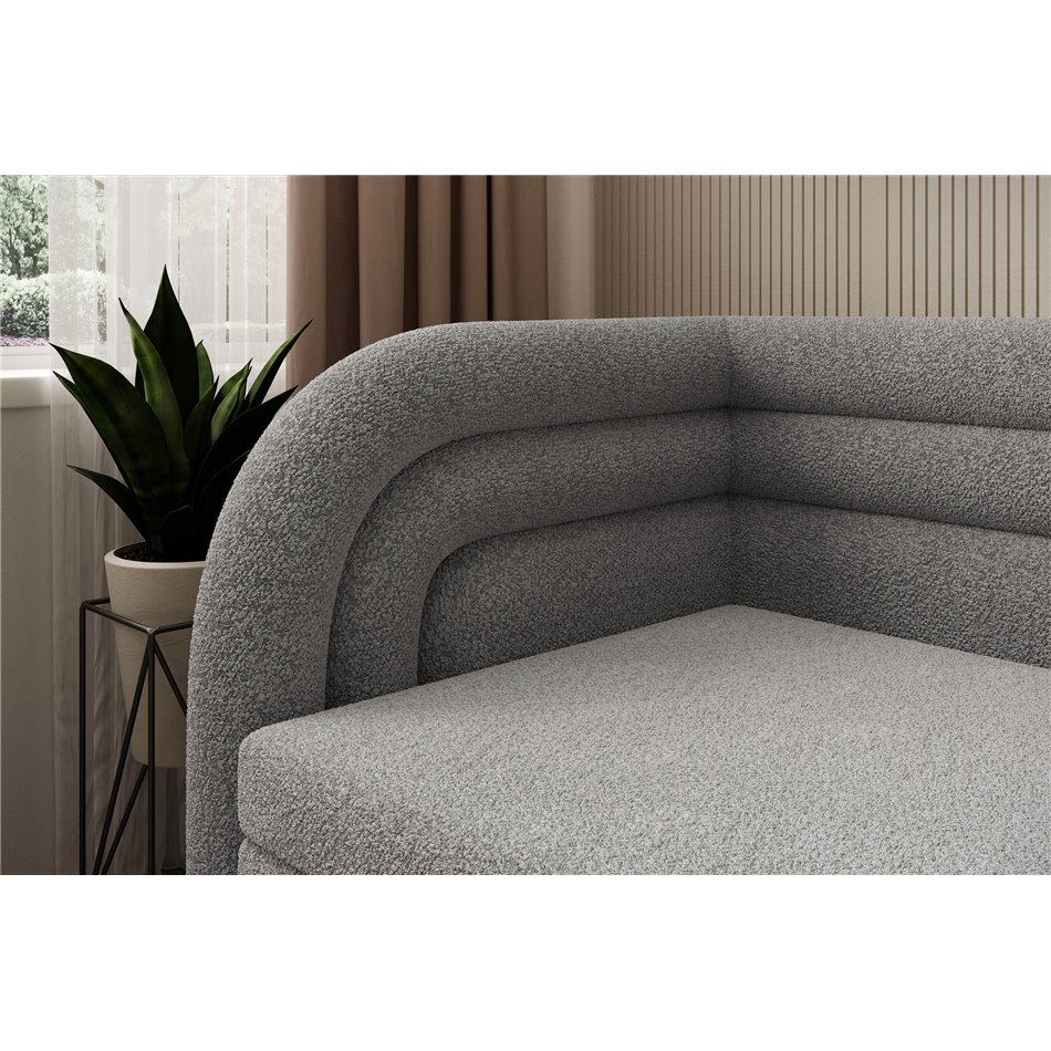 Sofa bed Elfabilo L, sleeping function, Royal 04, bouclé, grey, H80x86x223cm