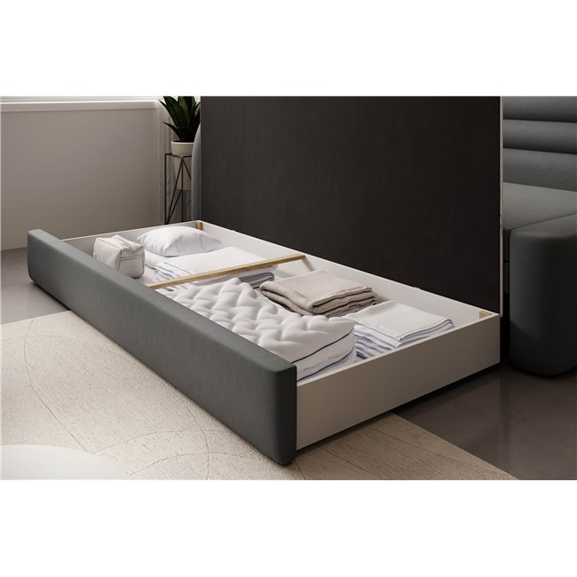 Sofa bed Elfabilo L, sleeping function, Sola 6, grey, H80x86x223cm