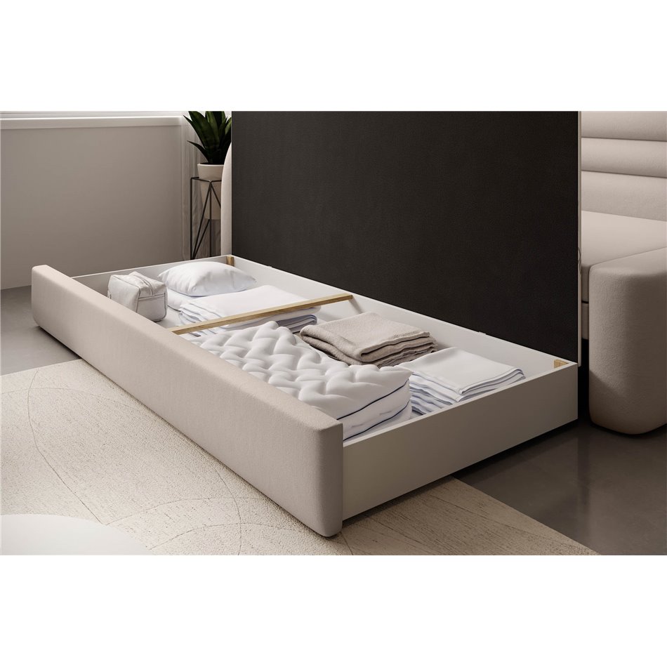 Sofa bed Elfabilo L, sleeping function, Sola 18, beige, H80x86x223cm
