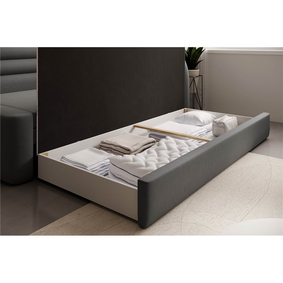 Sofa bed Elfabilo R, sleeping function, Sola 6, grey, H80x86x223cm