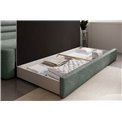 Sofa bed Elfabilo R, sleeping function, Touch 100, textured velvet, green, H80x86x223cm