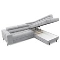 Corner sofa Elferucce R, sleeping function, Paros 05, grey, H93x200x276cm