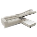 Corner sofa Elferucce R, sleeping function, Royal 18, bouclé, beige, H93x200x276cm