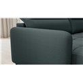 U shape sofa Elberto L, sleeping function, Manhattan 38, velvet, green, H100x165x306cm